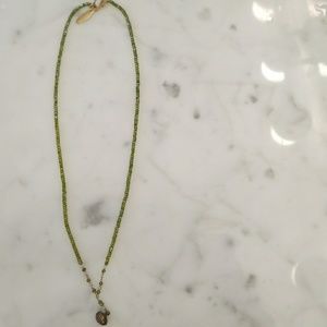 Wendy Mink green stone necklace